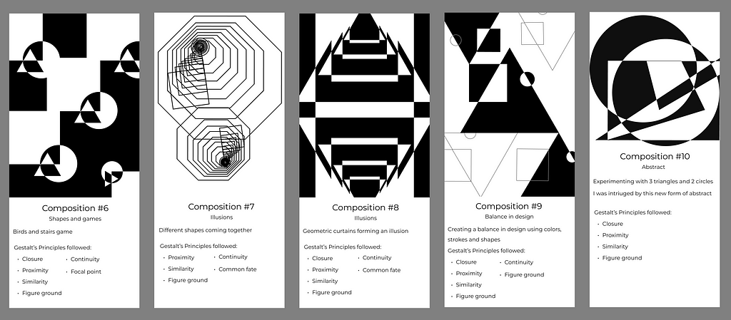Some more geometric explorations based on my Figma compositions