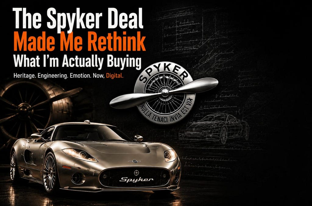 The Spyker Deal Made Me Rethink What I’m Actually Buying