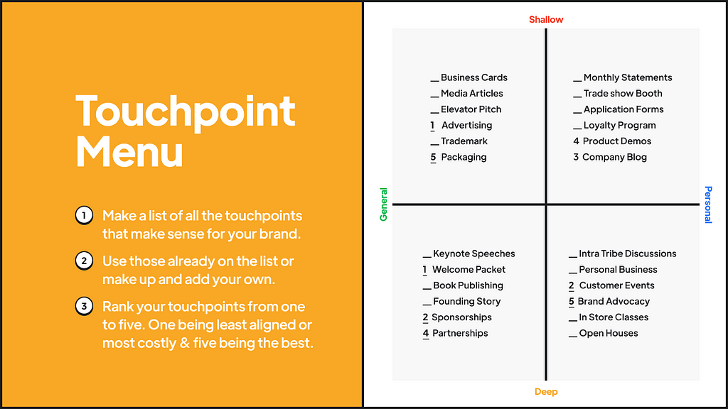 The Touchpoint Menu