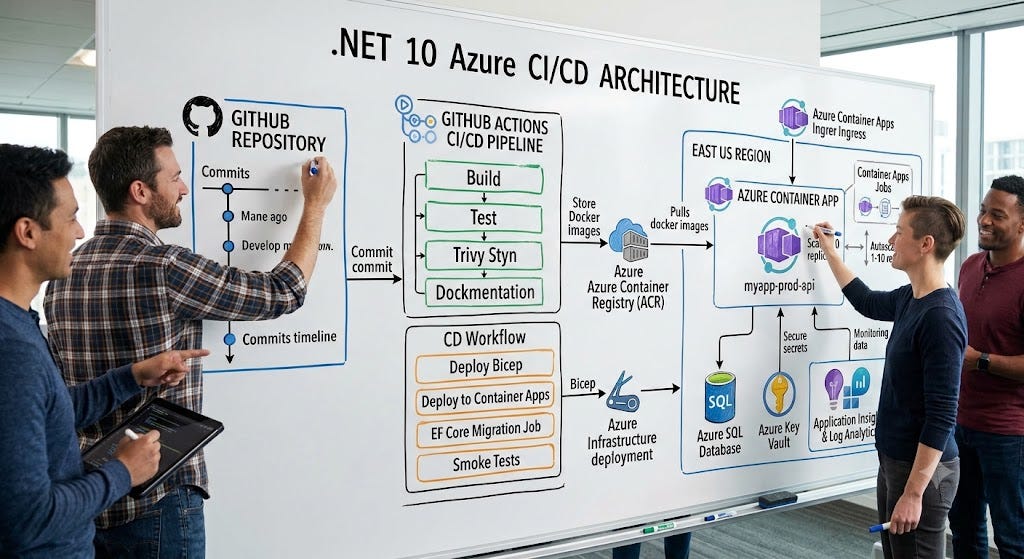 How I Built a Real-World CI/CD Pipeline for a .NET 10 Application on Azure