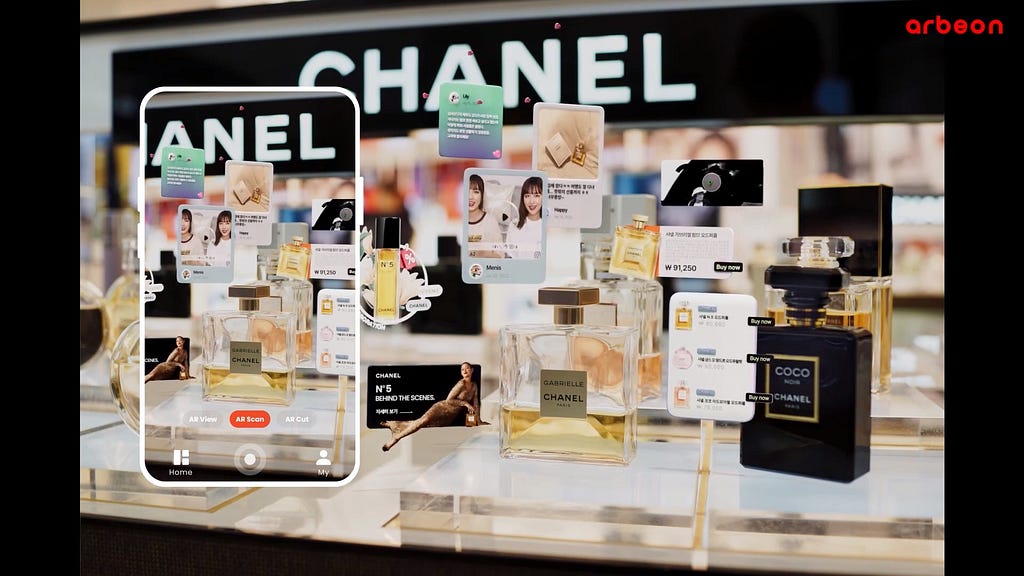 Arbeon App scanning Chanel Products