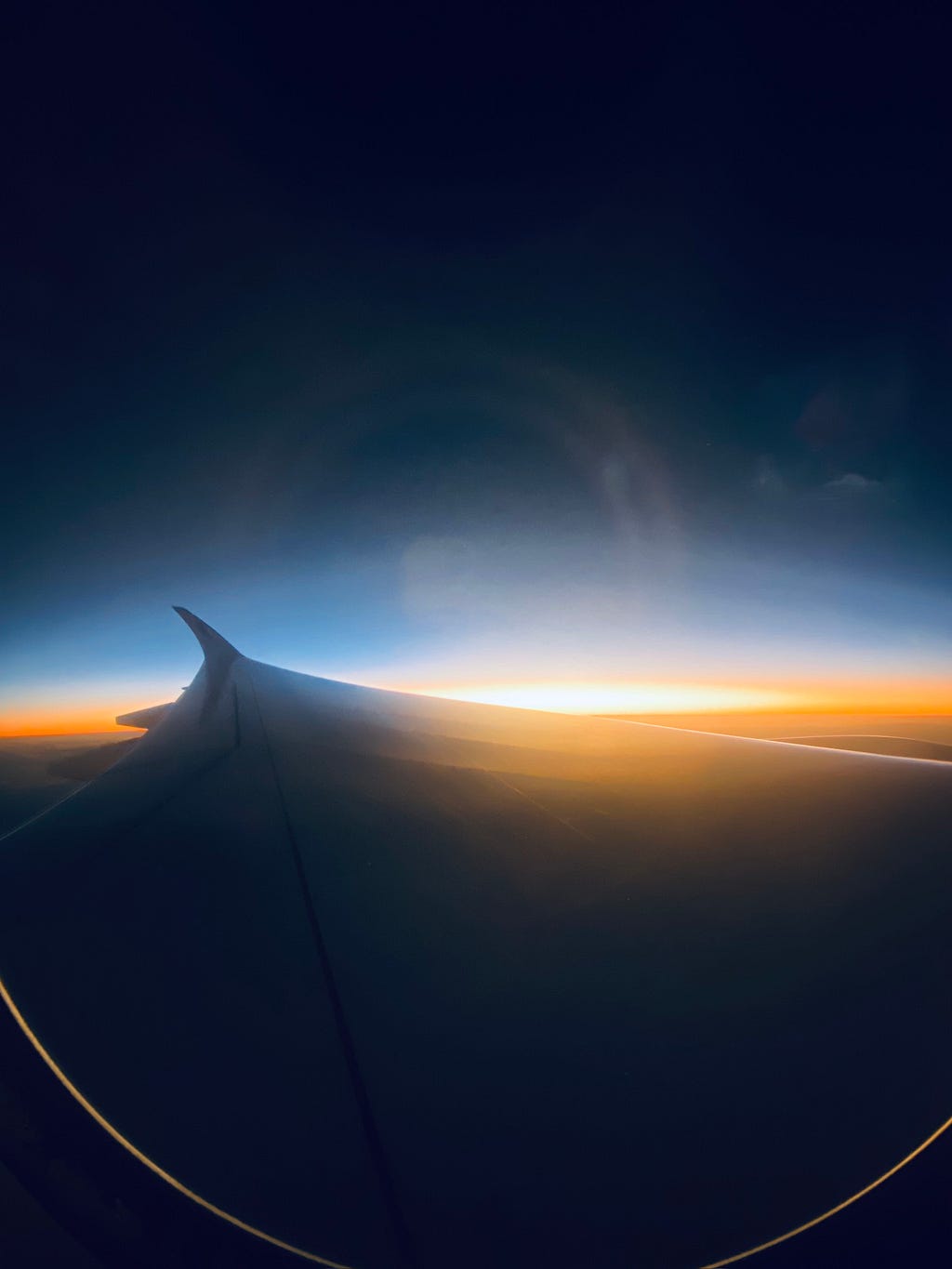 Photo of the horizon above Ethiopian airspace.