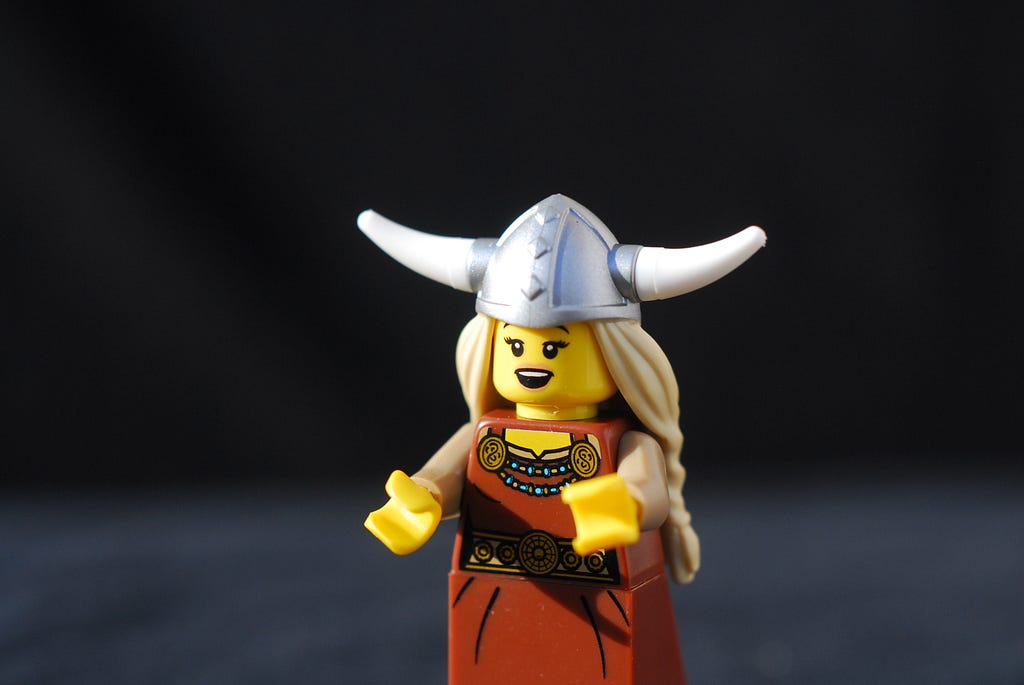 A Lego minifigure of an opera singer