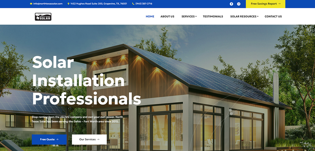 North Texas Solar home page