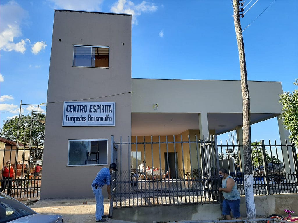 Foto fachada Centro Espírito Eurípedes Barsanulfo (povoado de Planura Verde, município de São Luís de Montes Belos, em Goiás)