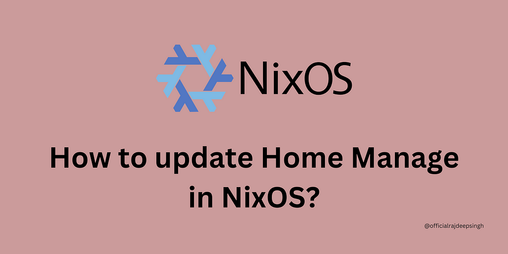 How to Update Home Manage in NixOS?