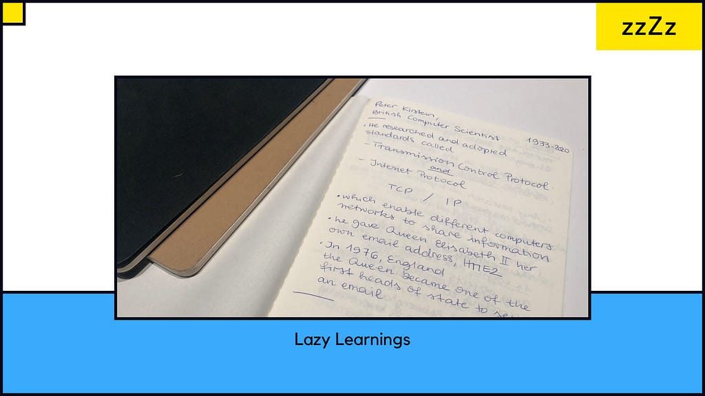 An image that shows notebooks with written keylearnings.