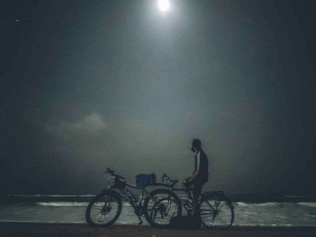 Author at Puri Sea Beach at night….