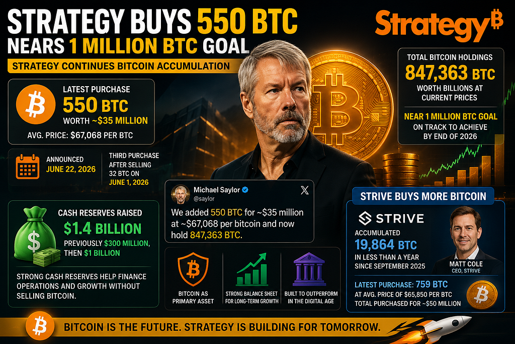 Strategy Adds $35 Million in Bitcoin and Moves Closer to Historic 1 Million BTC Target