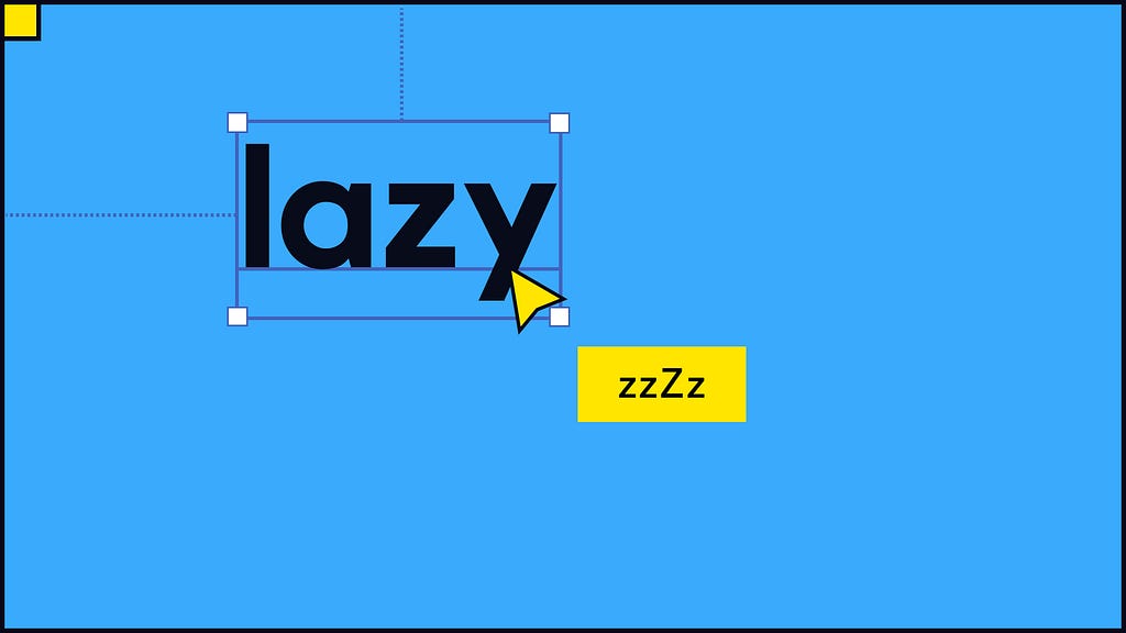 The title image that shows a cursor pointing on the word lazy.