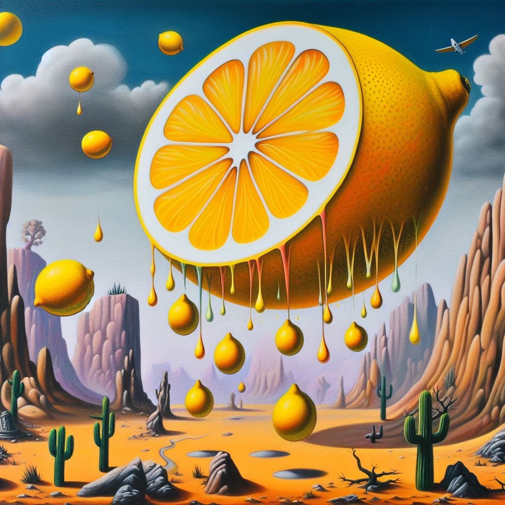 When life gives you lemons… make a surrealist painting.