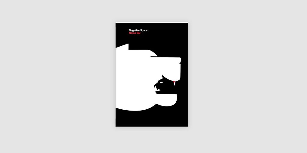 Black & White Book cover for Negative Space by Noma Bar