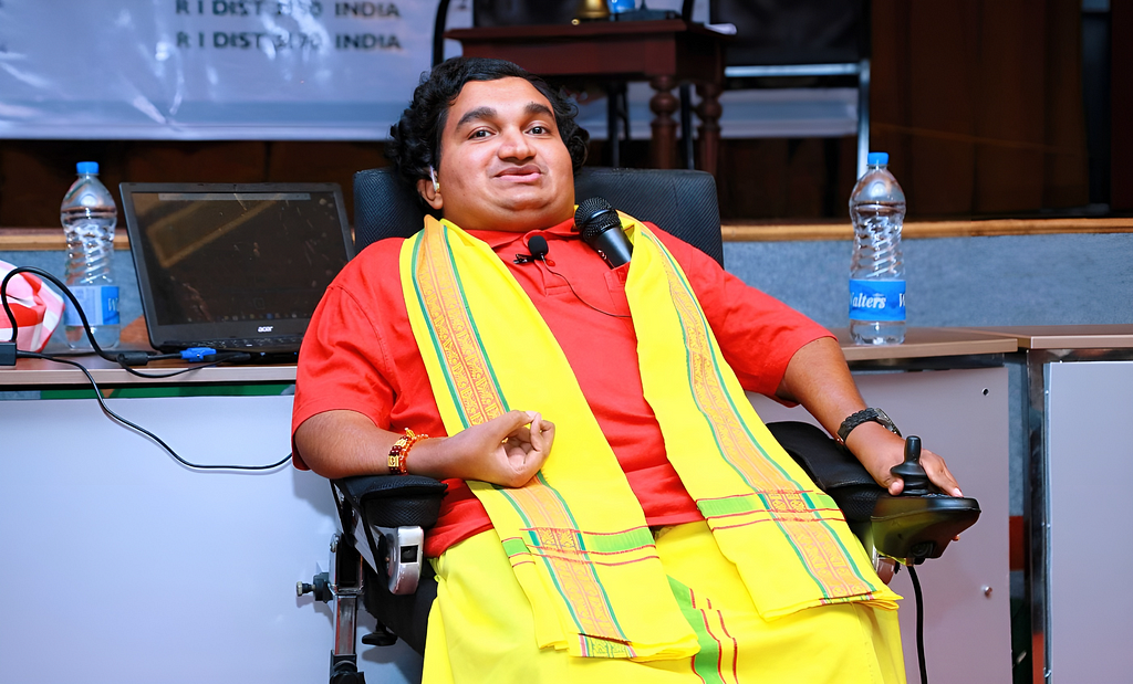 Sai Kaustuv Dasgupta, a Differently-abled Motivational Speaker in India with Brittle Bone Disease