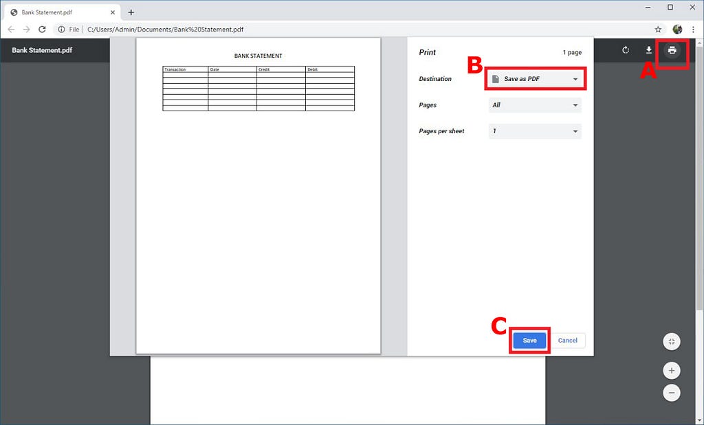 Remove Password Protection from PDF using Chrome