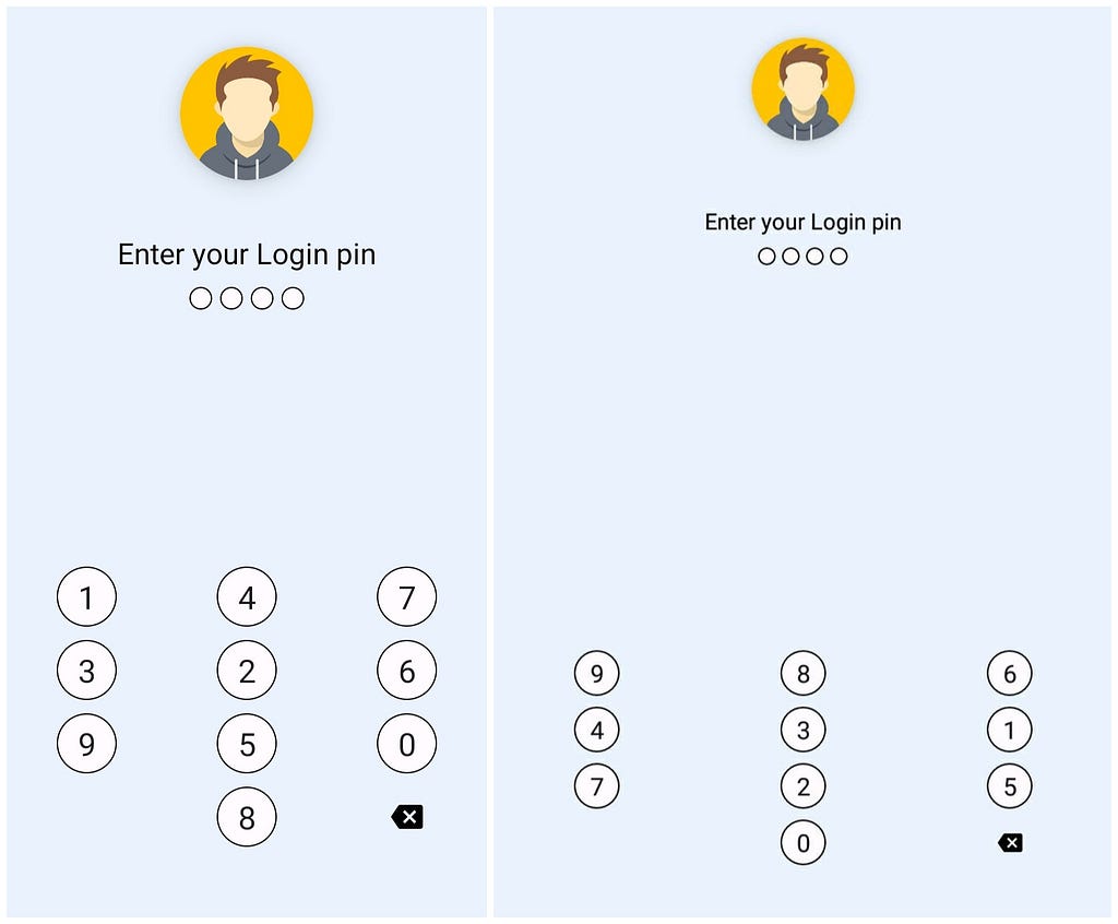 Login Pin Authentication for Android mobile and 7-inch Android Tablet