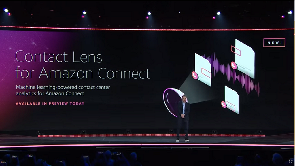 Contact Lens for Amazon Connect (Preview) https://www.youtube.com/watch?v=uC2jIRm0eAM&t=7555s