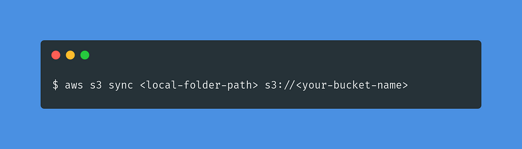 AWS CLI s3 sync