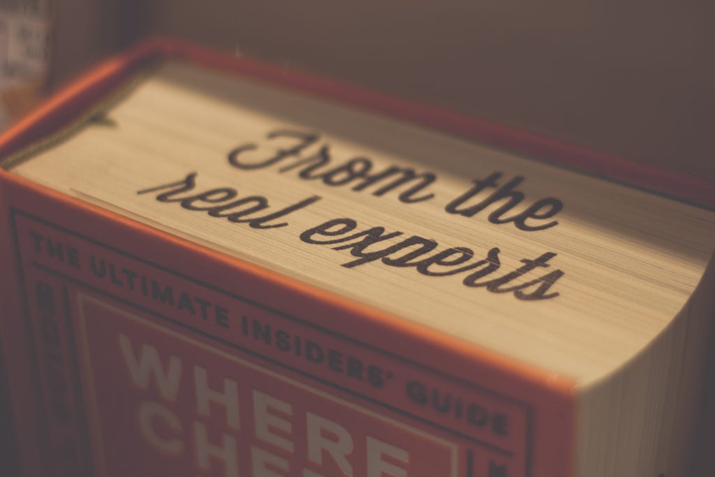 Book with “From the real experts”
