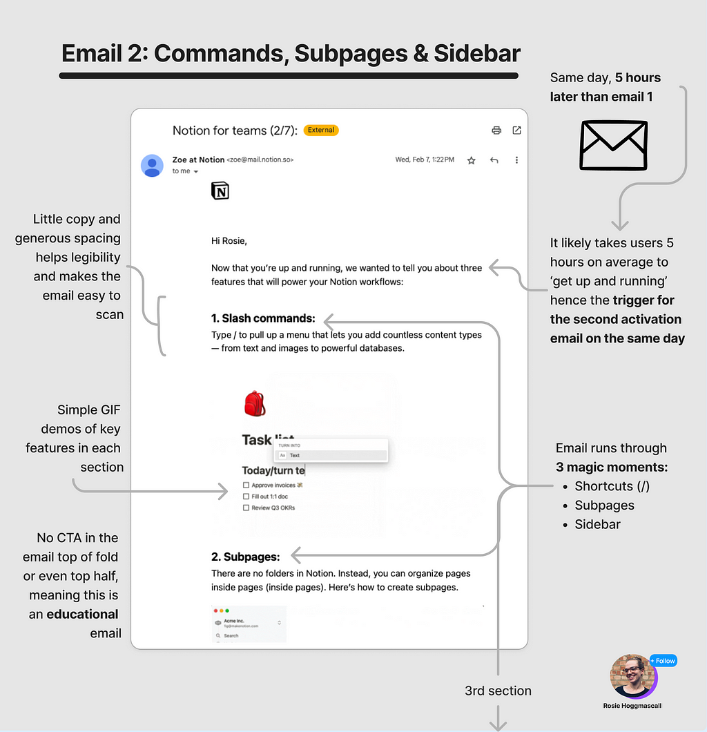 Analysis of Notions email template for email 2