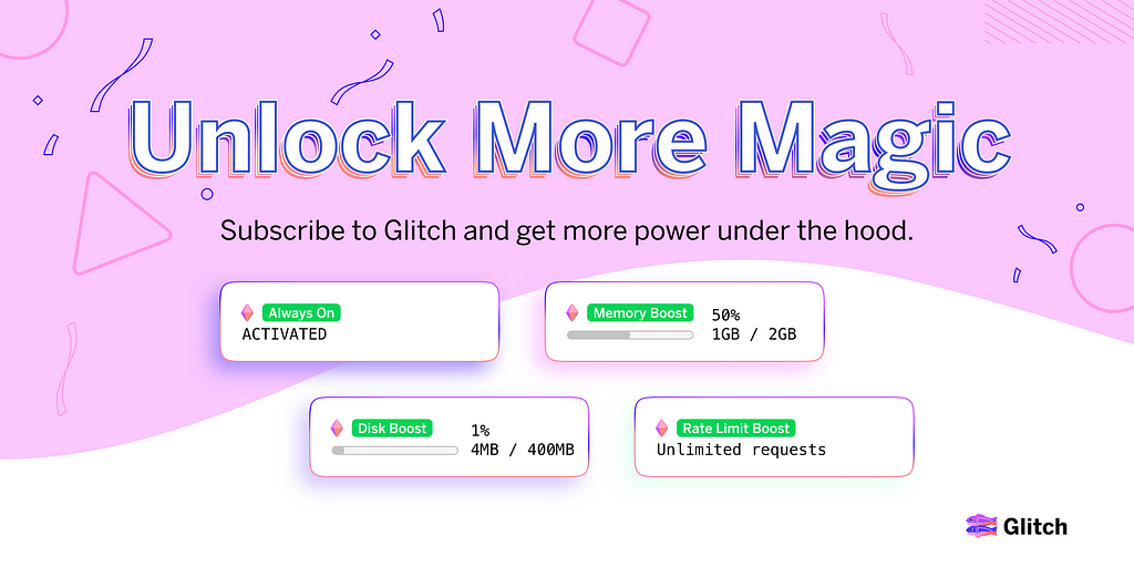 Unlocking more magic on Glitch