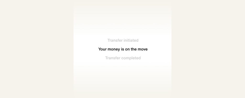 rotating loader with your money is on the move highlighted