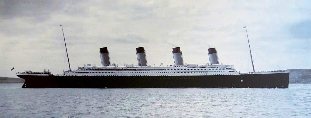 A photo of the Titanic