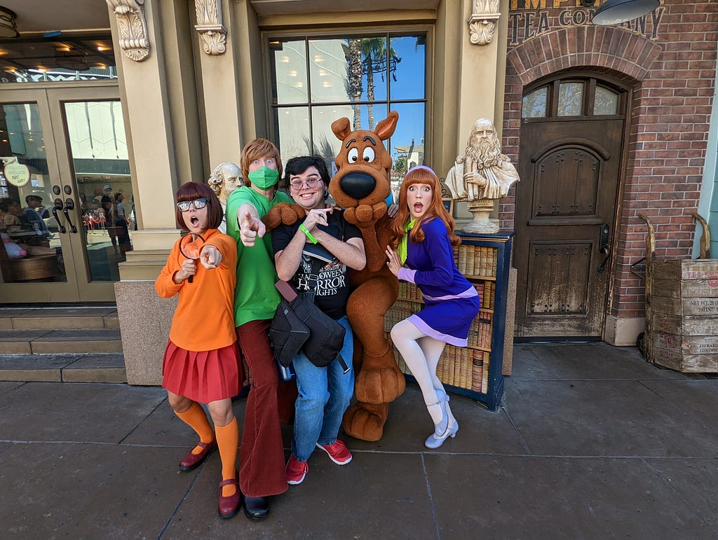 Caddy and the Scooby-Doo Gang at Universal Studios Hollywood