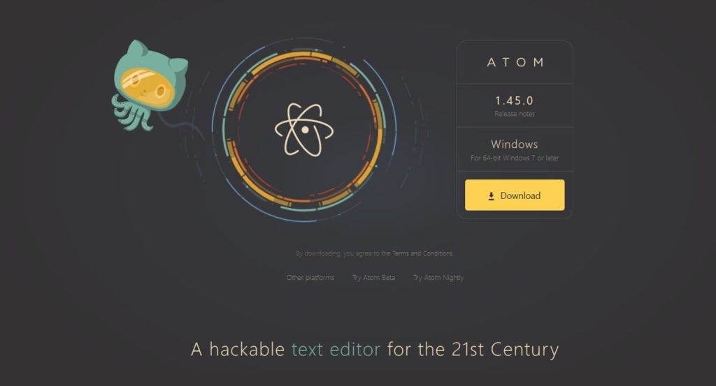 atom code editor for php development