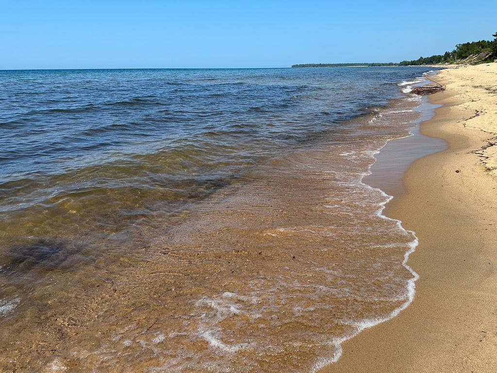 Sandy shore of Lake Superior Marquette