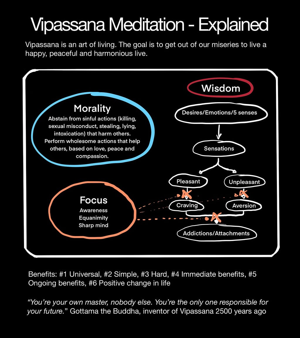 A figure I created for myself to explain Vipassana Meditation