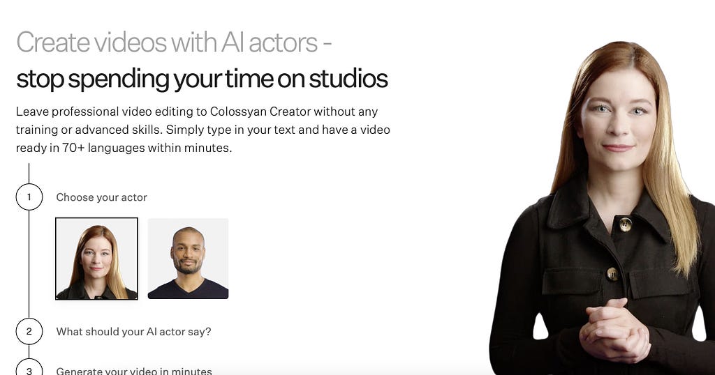 Create videos with AI actors