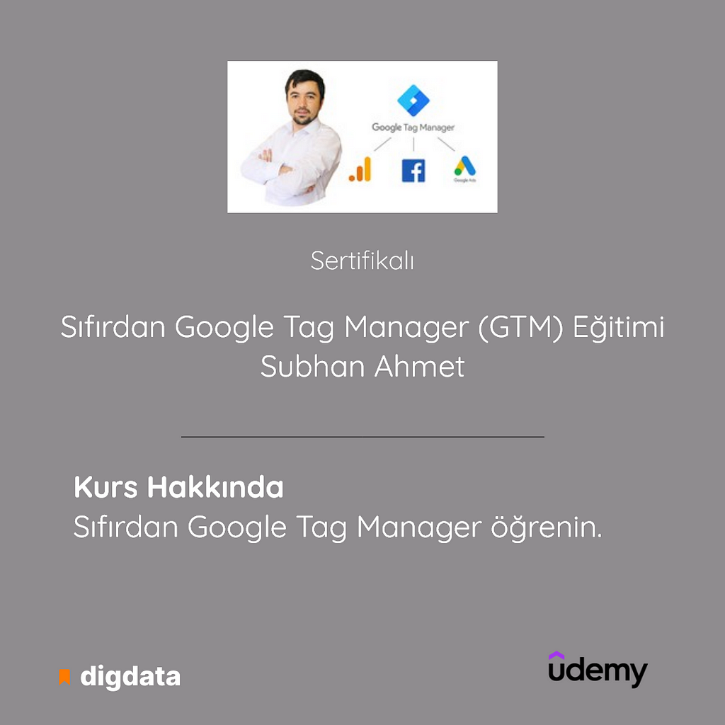 Temel seviyede Tag Manager öğrenmek isteyenler için.