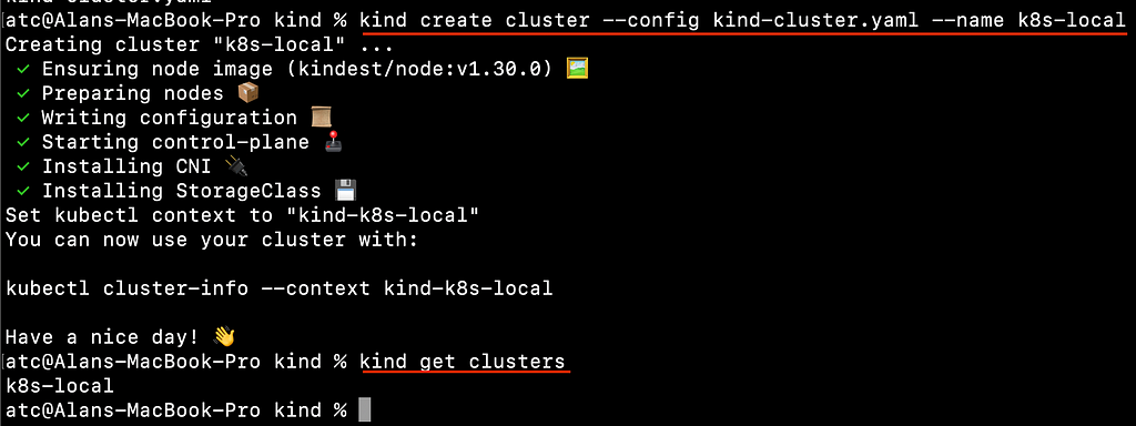 Kind cluster