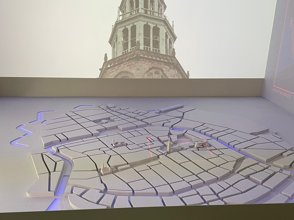 One of the art installation in Groningen, the Netherlands, that has aim to explain the city profile. It seems unique because they can convert the complexity from the information to immersive experience that every passenger can play with the available screen.