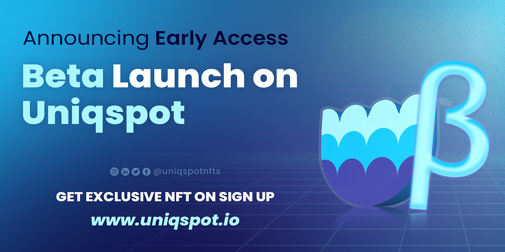Uniqspot blog cover titled Announcing Early Access of Beta Launch on Uniqspot