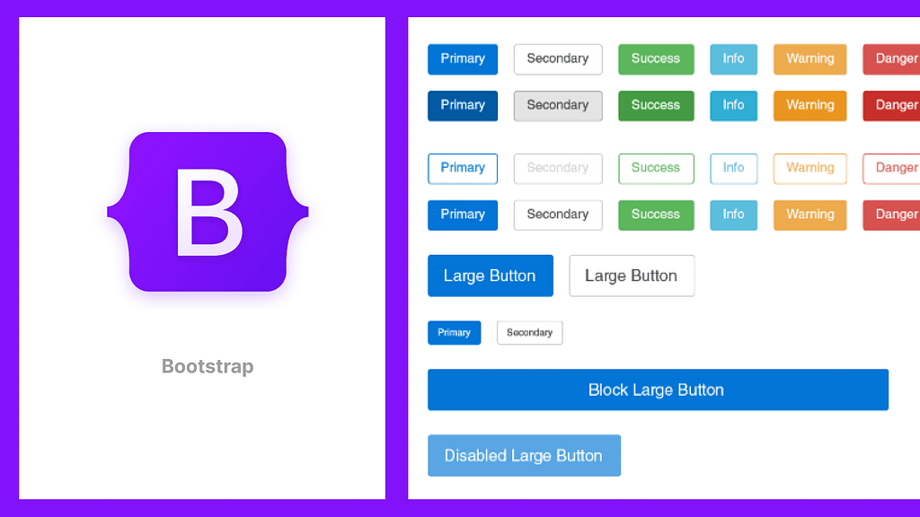 An example of Bootstrap buttons