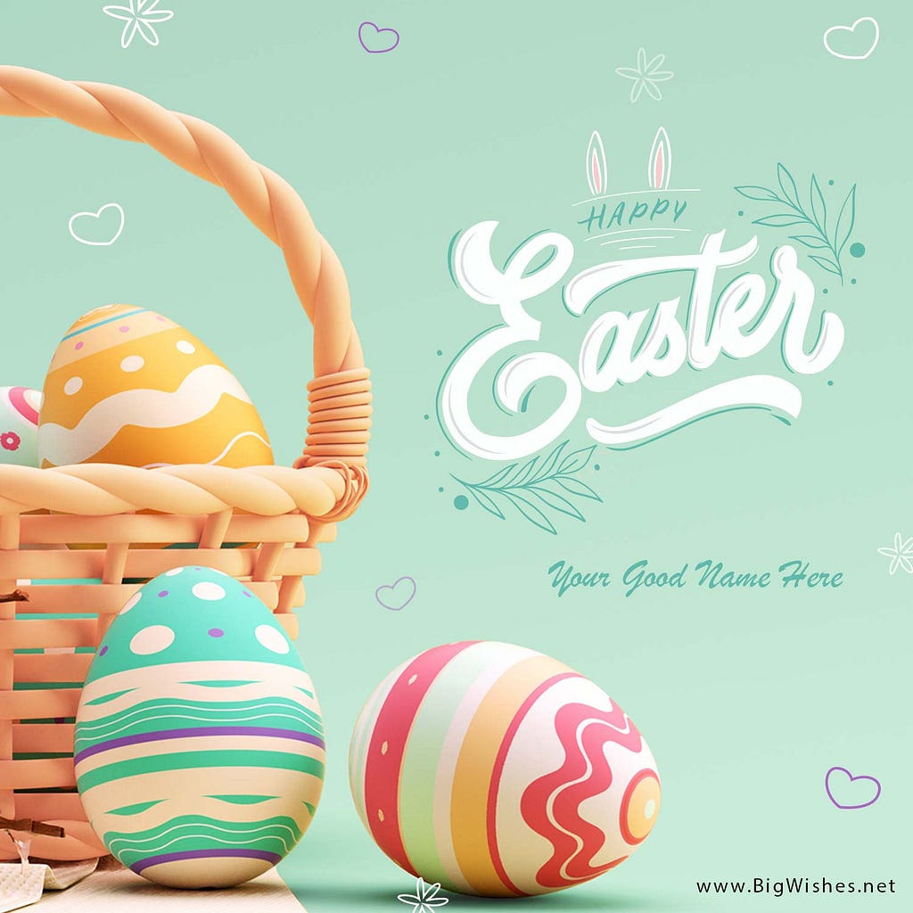 Easter Wishes Images and Cards with Name