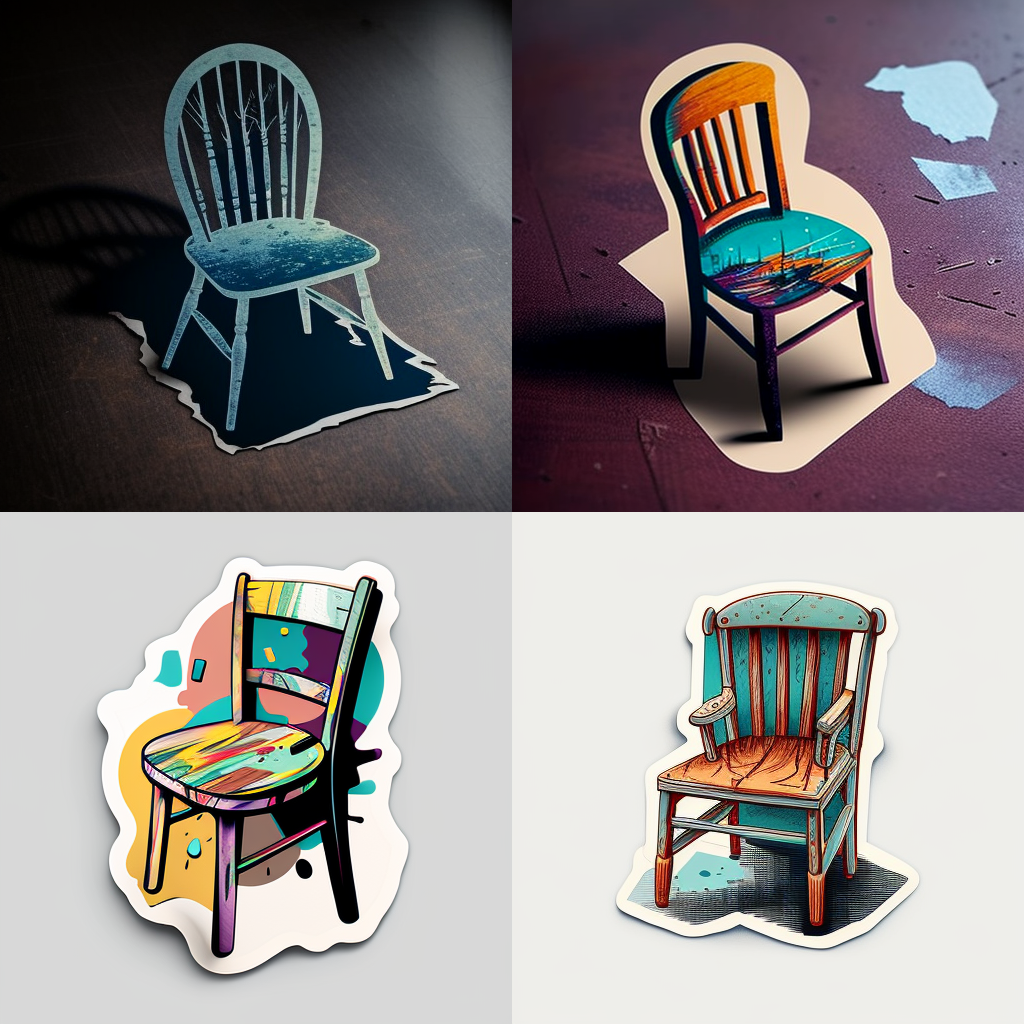 chair, sticker
