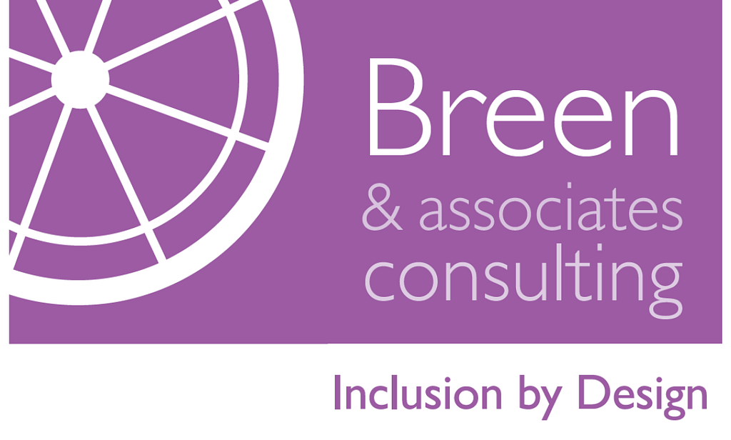 Breen & Associates consulting logo, the tagline Inclusion by design appears at the bottom.