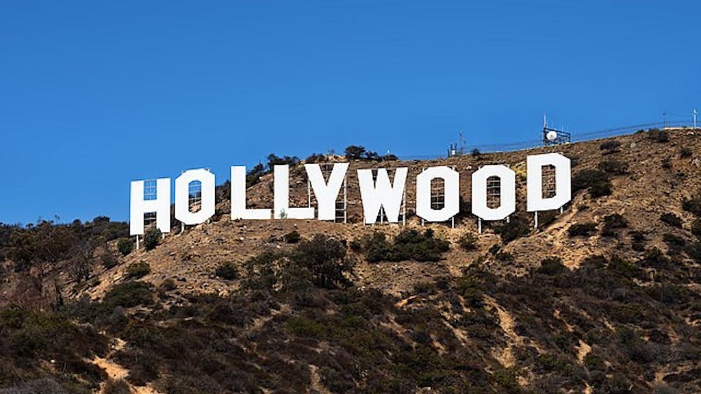 A Hollywood sign located in California.