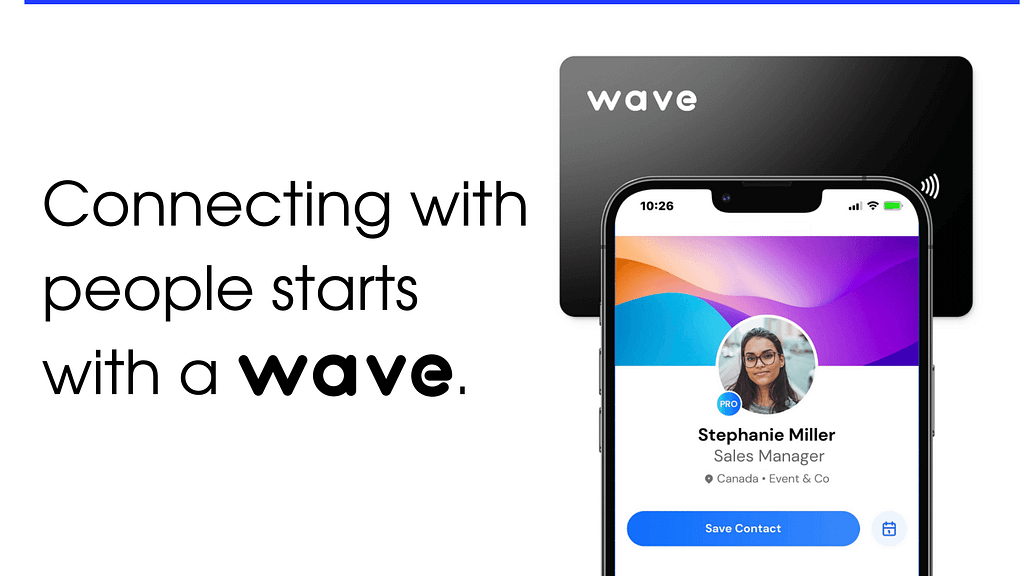 Wave digital business cards and iphone