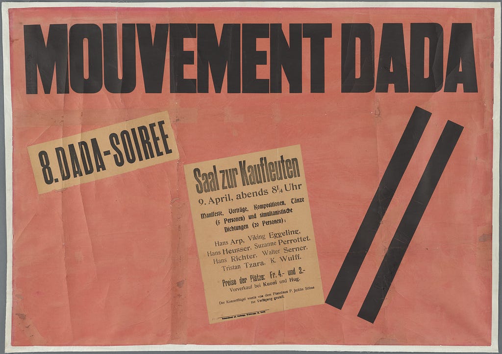 image of a poster for the Dada movement