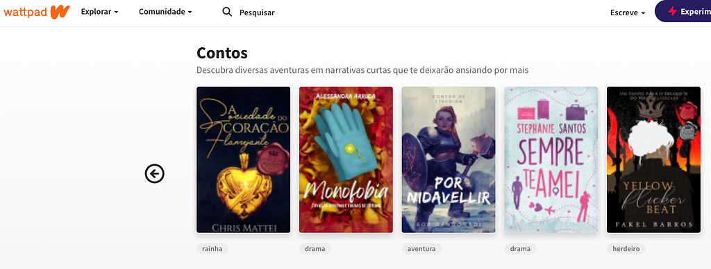 Por Nidavellir — Lista de Destaques de Contos do Wattpad