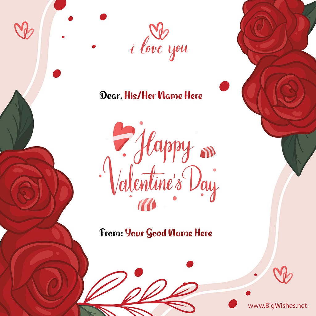 Valentines Day 2023 Wishes Card Maker Online