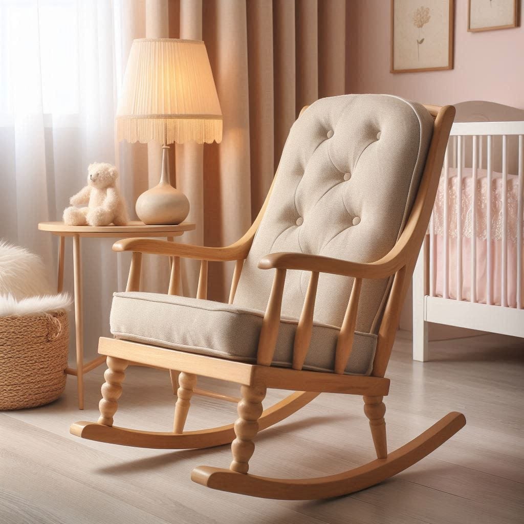 Rocking chair in Vintage inspired nursery