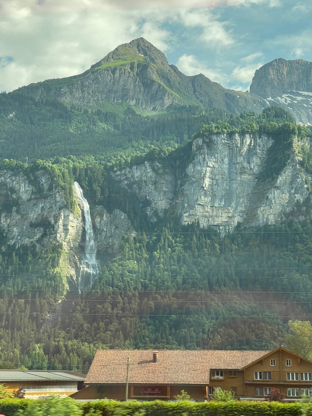 Waterfalls, seen from the panoramic train