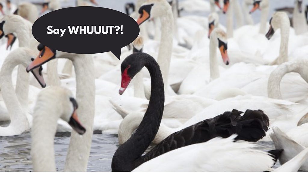 Black swans do exist