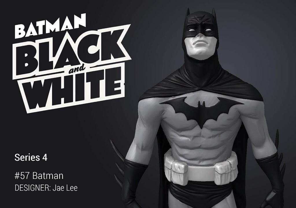 DC Batman Black and White Digital NFT Non-fungible token Collectible