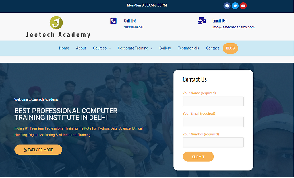 Python training institute in Uttam Nagar- Jeetech Academy