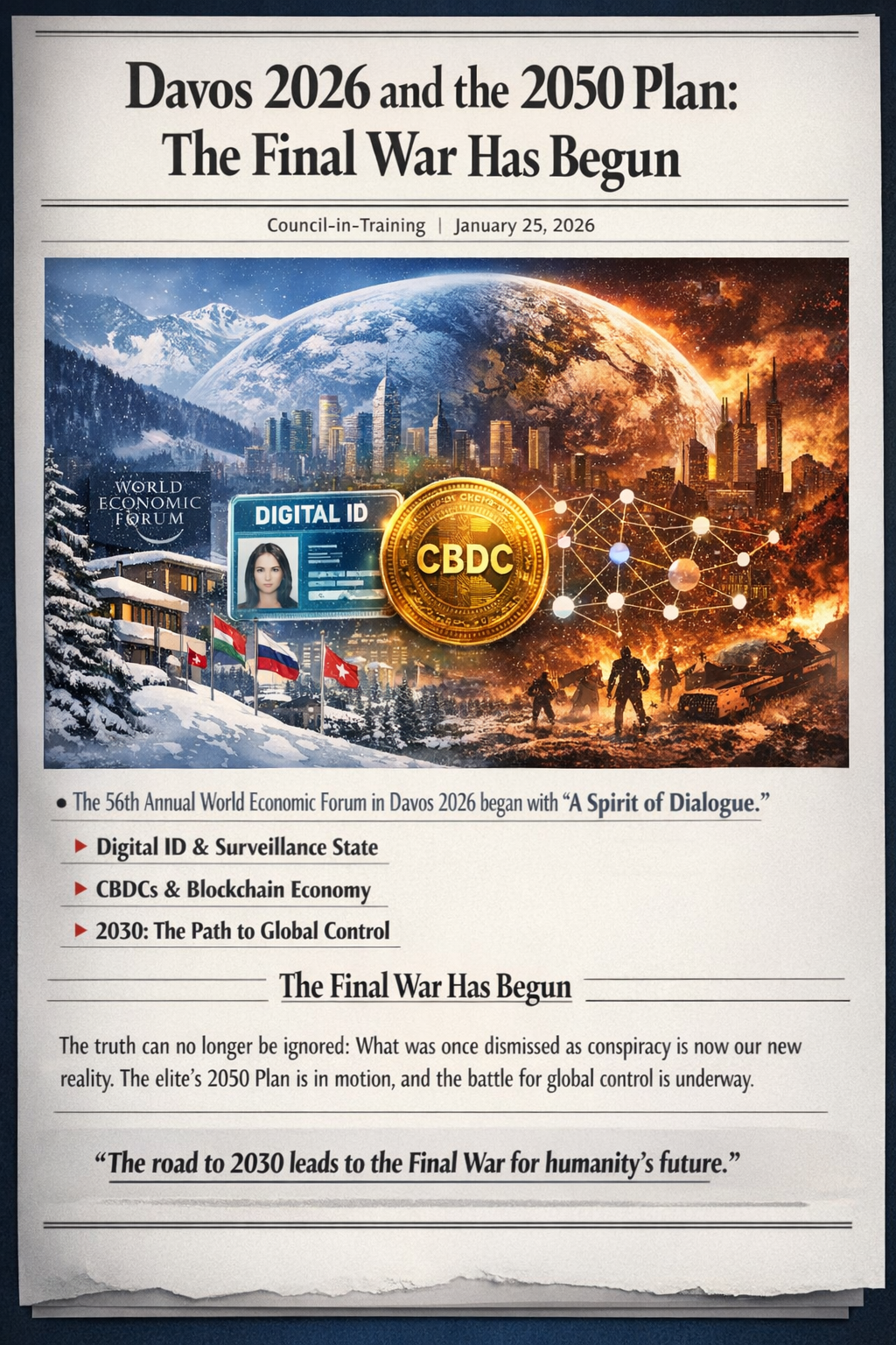 Davos 2026 and the 2050 plan Davos 2026 and the 2050 plan